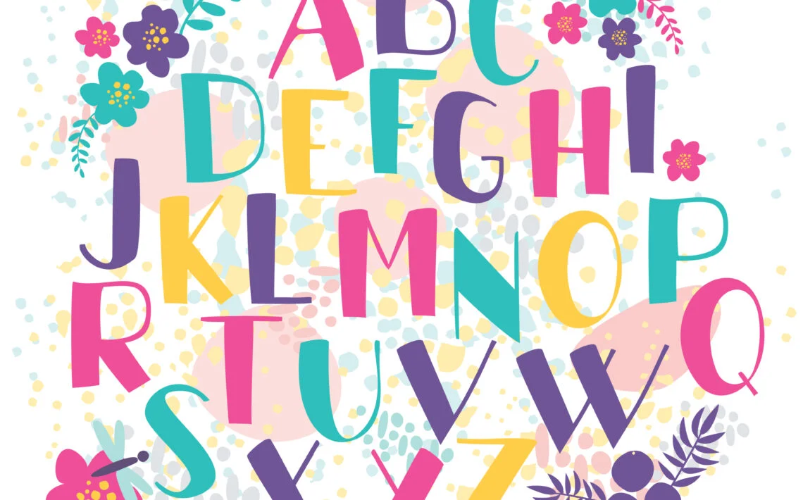 hand-drawn letters